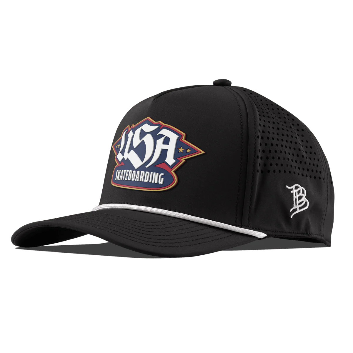 USA Skateboarding Team Logo Curved 5 Panel Rope Hat