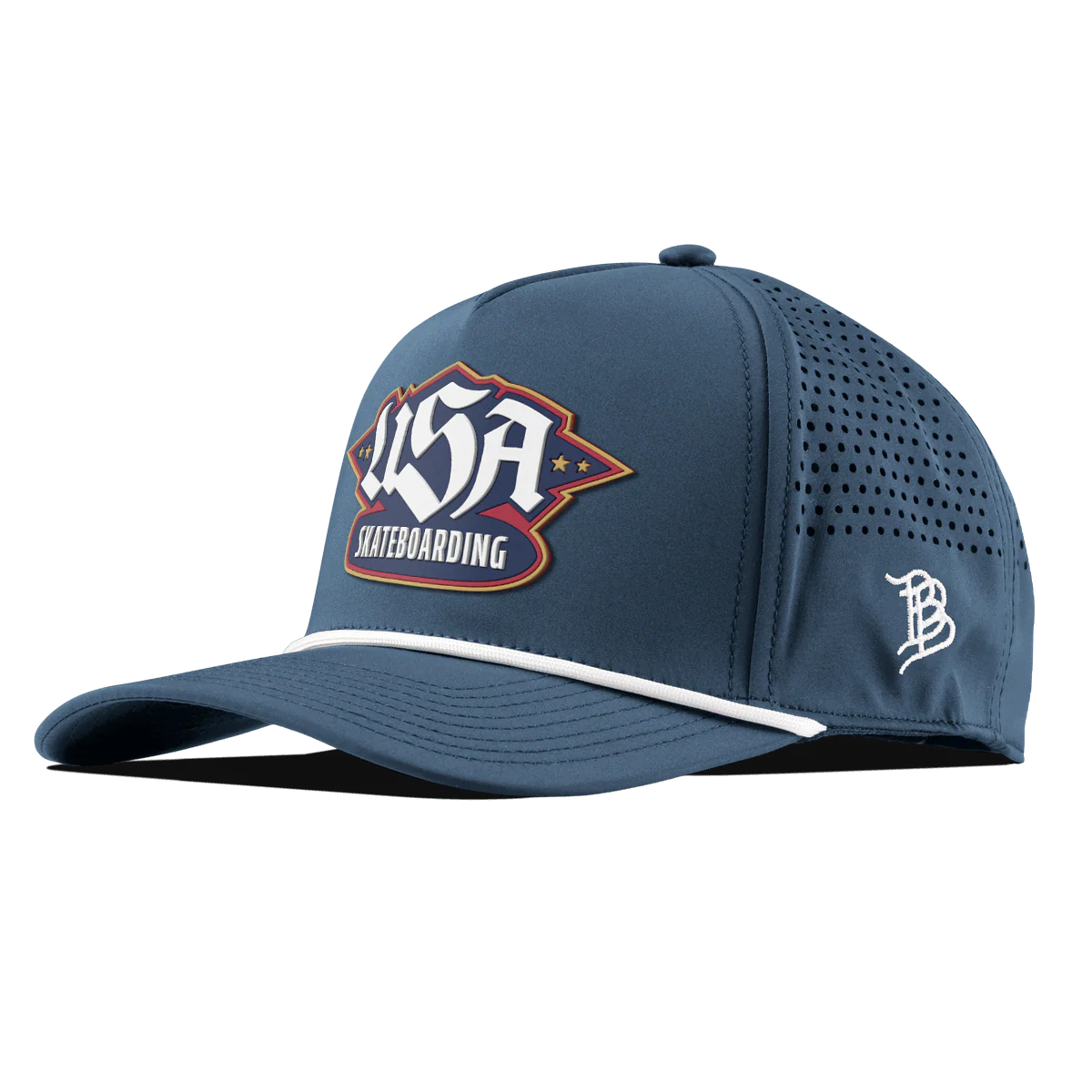 USA Skateboarding Team Logo Curved 5 Panel Rope Hat