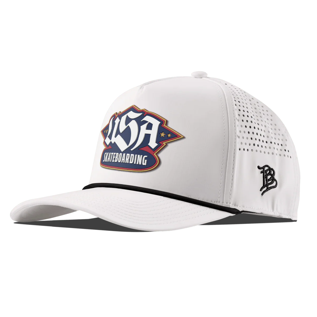 USA Skateboarding Team Logo Curved 5 Panel Rope Hat