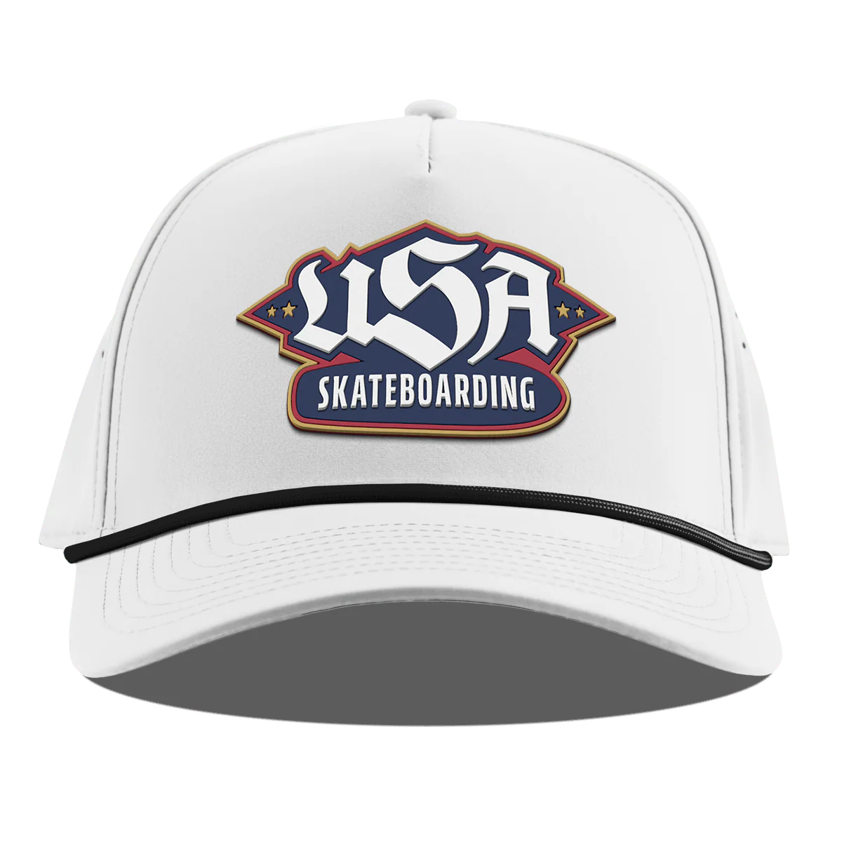 USA Skateboarding Team Logo Curved 5 Panel Rope Hat