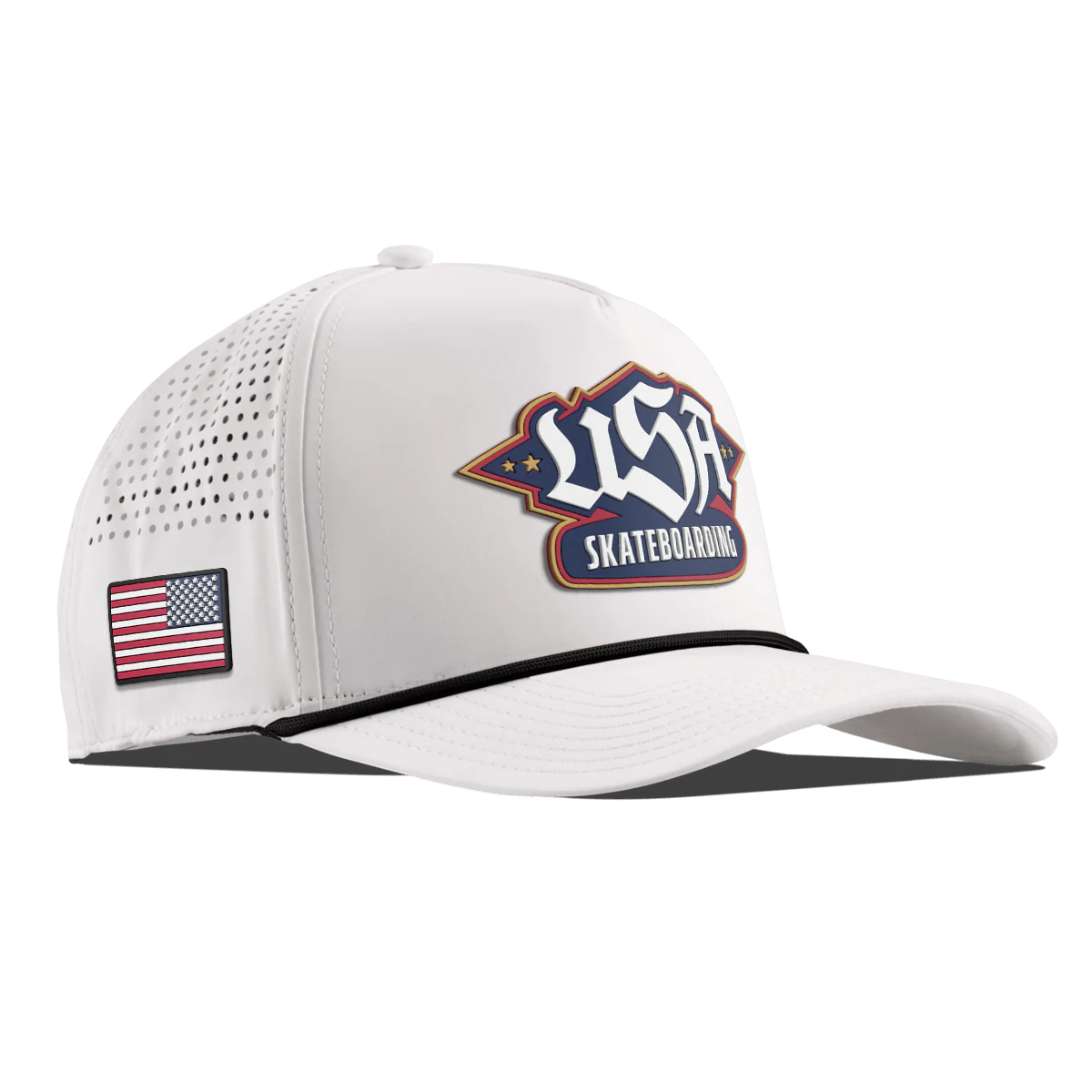 USA Skateboarding Team Logo Curved 5 Panel Rope Hat